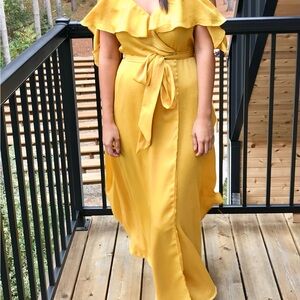 Lulu's Yellow Maxi Dress